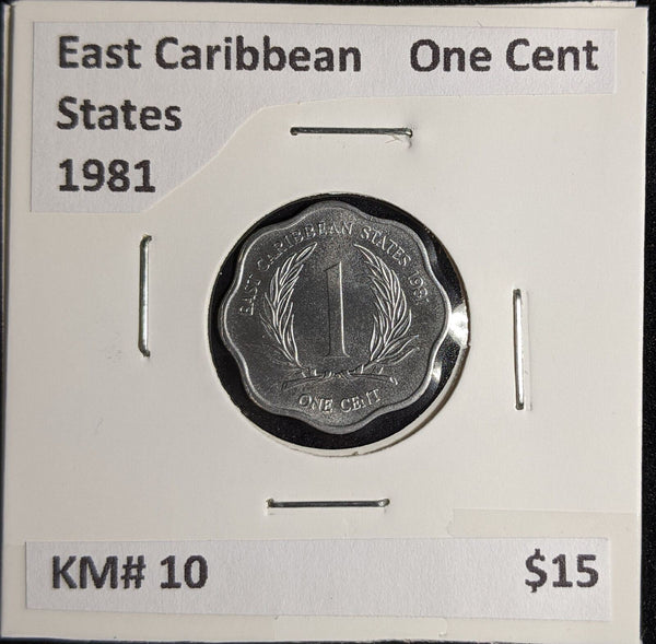 East Caribbean States 1981 One Cent KM# 10 #131 #26B