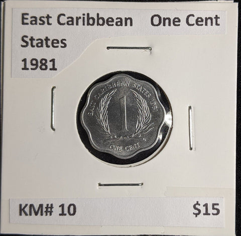 East Caribbean States 1981 One Cent KM# 10 #131 #26B
