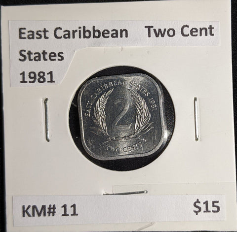 East Caribbean States 1981 Two Cent KM# 11 #126 #26B