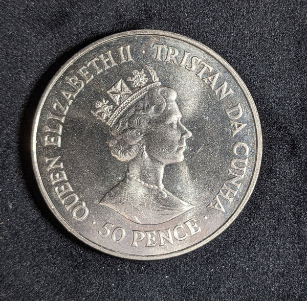 Tristan Da Cunha 1980 50 Pence KM# 7b #147 #26C