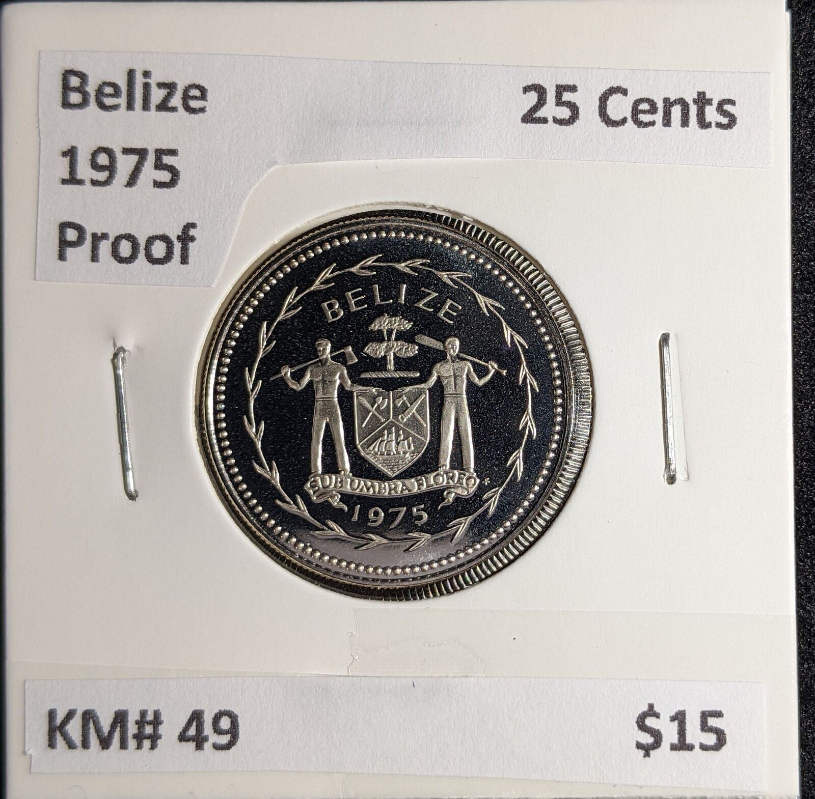 Belize Proof 1975 25 Cents KM# 49 #143 #26C