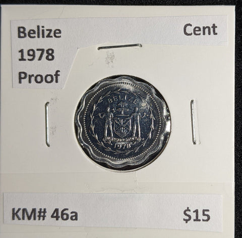 Belize Proof 1978 Cent KM# 46a #146 #27A