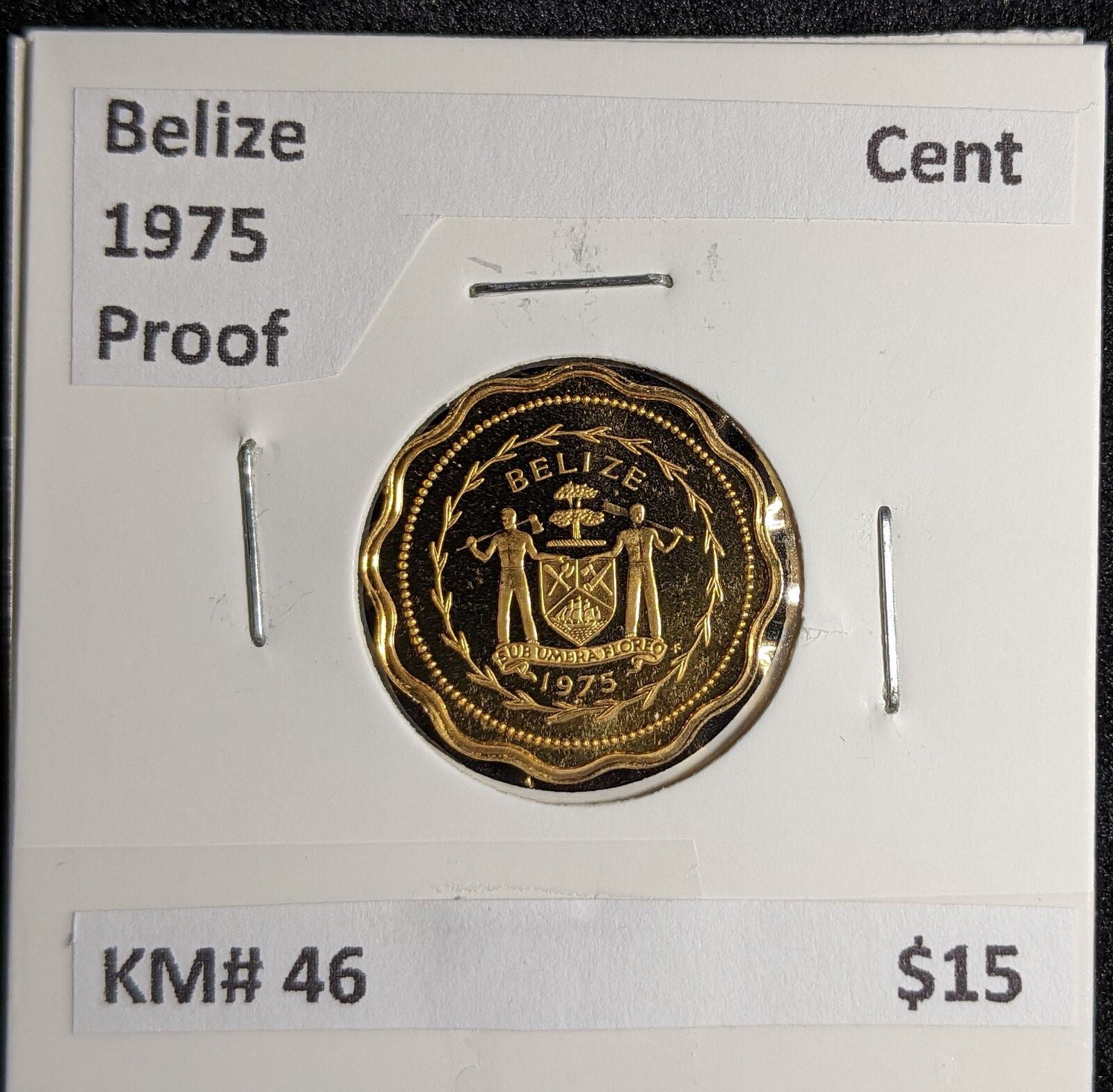 Belize Proof 1975 Cent KM# 46 #078 #27A