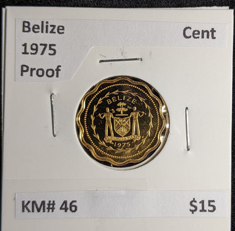 Belize Proof 1975 Cent KM# 46 #078 #27A