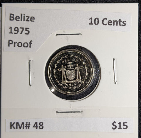 Belize Proof 1975 10 Cents KM# 48 #096 #27A