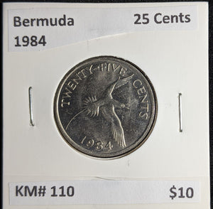 Bermuda 1984 25 Cents KM# 110 #112 #27A