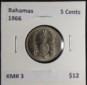 Bahamas 1966 5 Cents KM# 3 #118 #27A