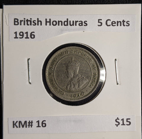 British Honduras 1916 5 Cents KM# 16 #092 #27B