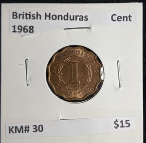 British Honduras 1968 Cent KM# 30 #300 #27B