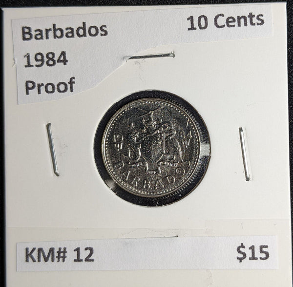 Barbados Proof 1984 10 Cents KM# 12 #086 #27B