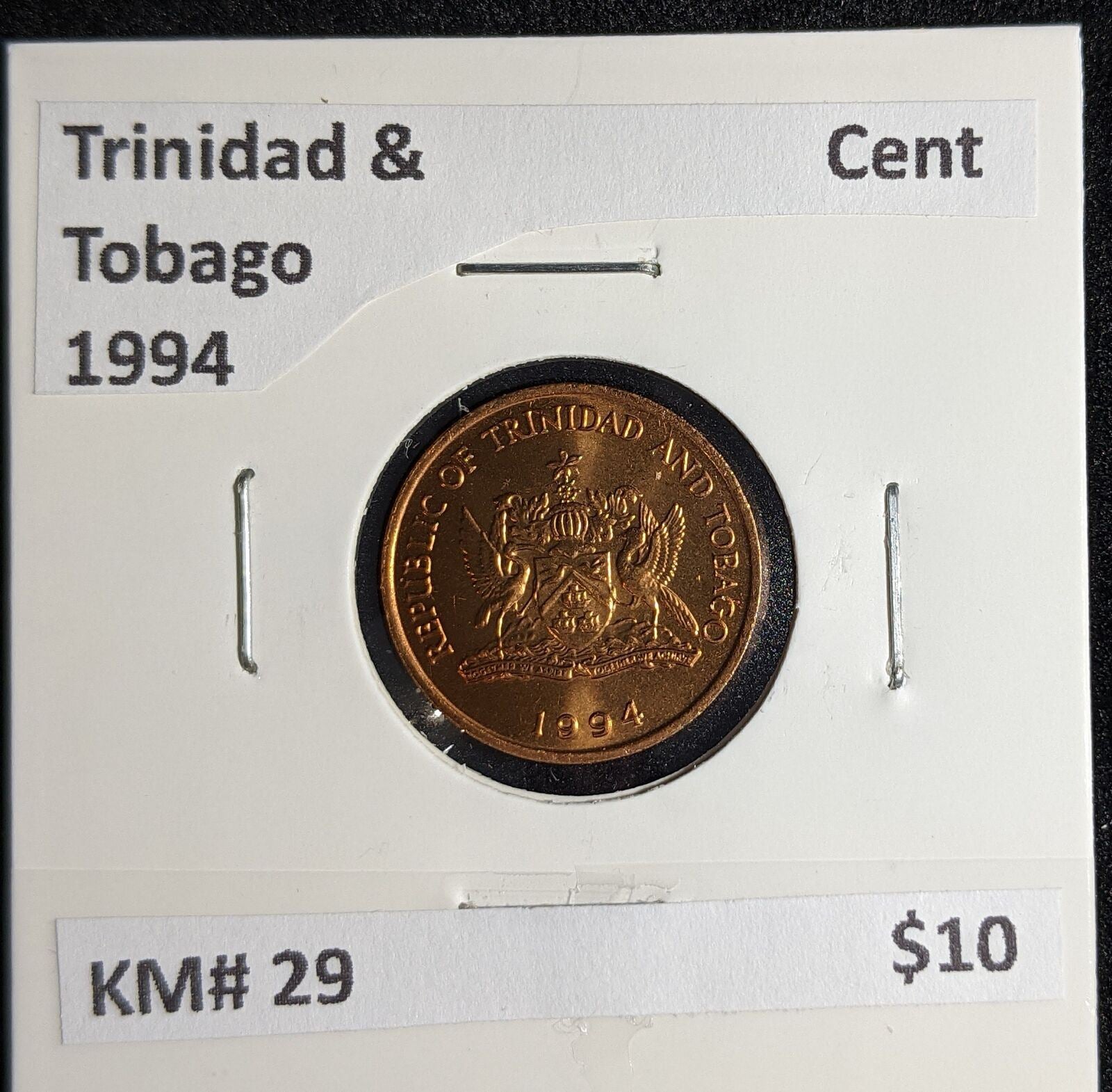 Trinidad & Tobago 1994 Cent KM# 29 #287 #27B