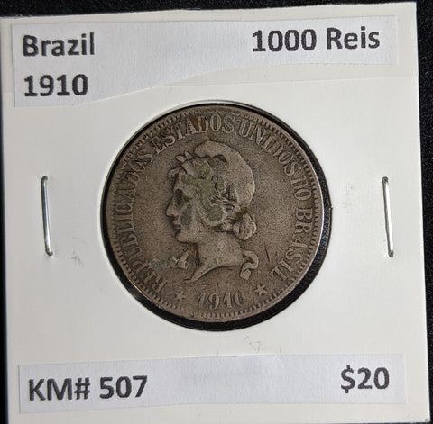 Brazil 1910 1000 Reis KM# 507 #052 #27B