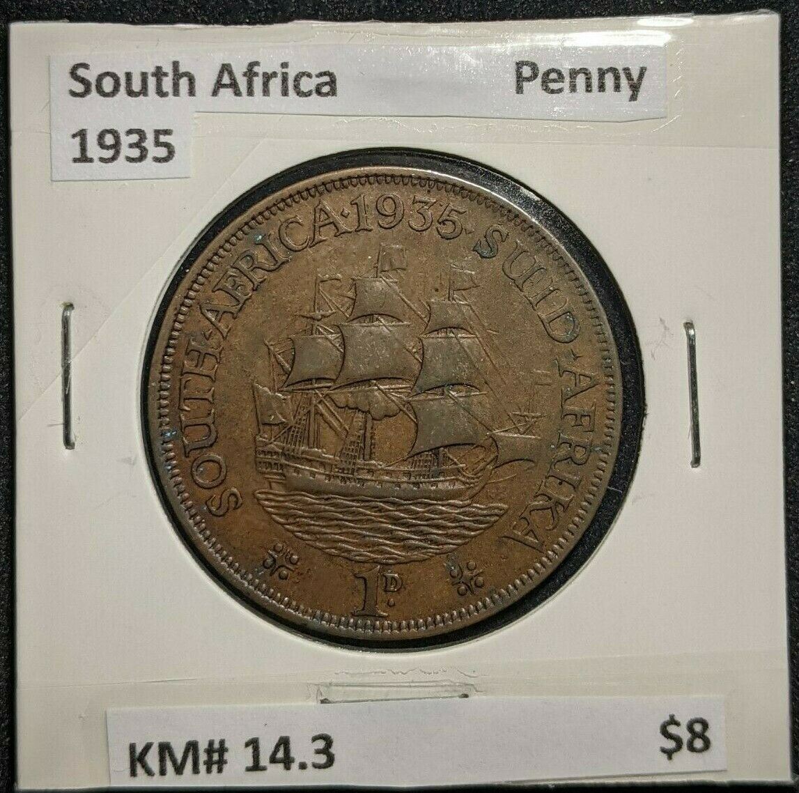 South Africa 1935 Penny KM# 14.3         #623 #11B