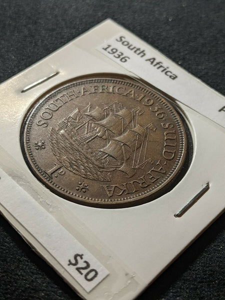 South Africa 1936 Penny KM# 14.3         #636