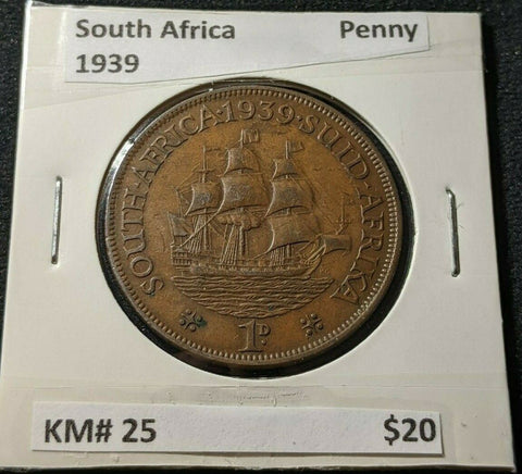 South Africa 1939 Penny KM# 25         #651 #11B