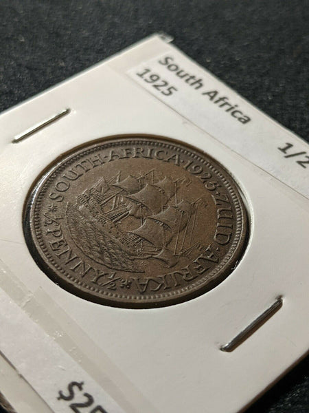 South Africa 1925 Half Penny 1/2d KM# 13.1         #655