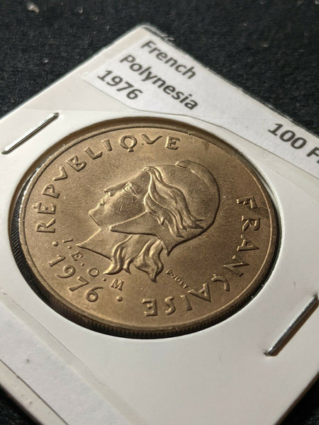 French Polynesia 1976 100 Francs KM# 14       #038