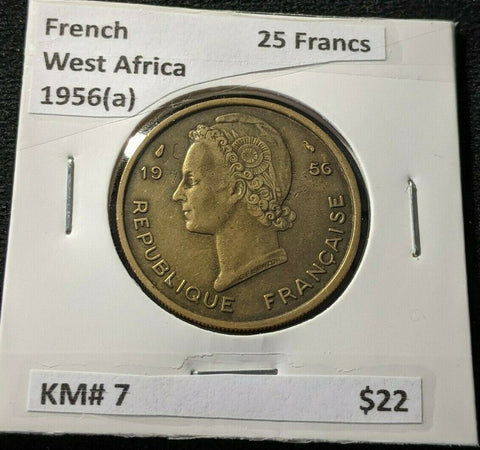 French West Africa 1956(a) 25 Francs KM# 7       #772