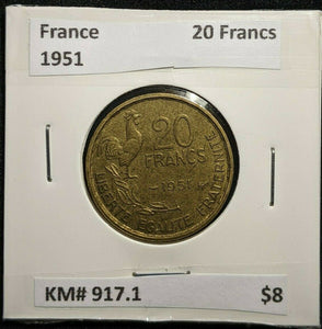 France 1951 20 Francs KM# 917.1      #828