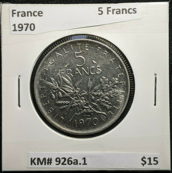 France 1970 5 Francs KM# 926a.1      #950