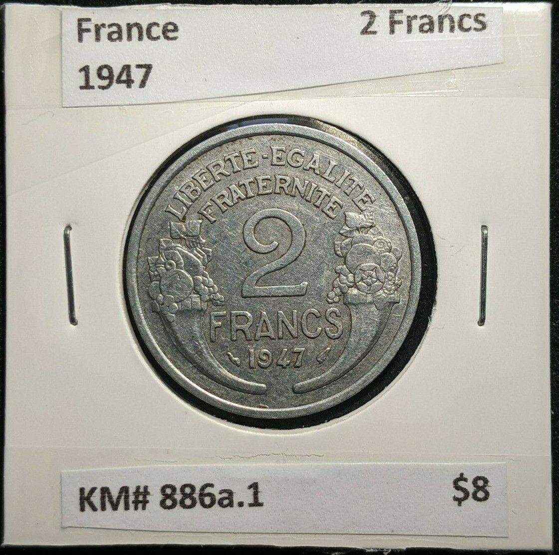 France 1947 2 Francs KM# 886a.1      #836