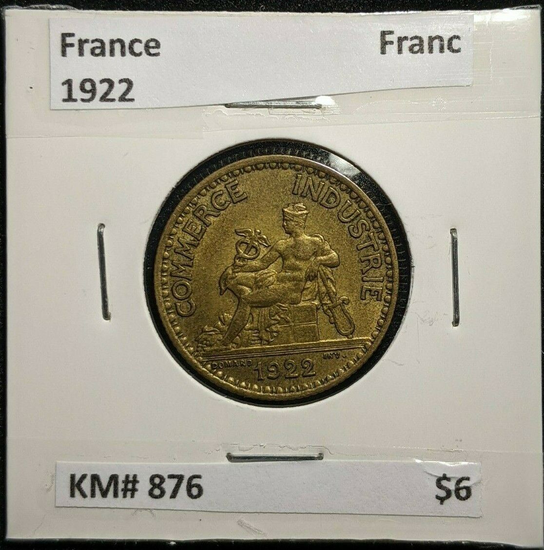 France 1922 Franc KM# 876      #806
