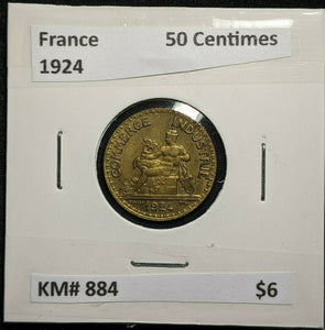 France 1924 50 Centimes KM# 884      #854