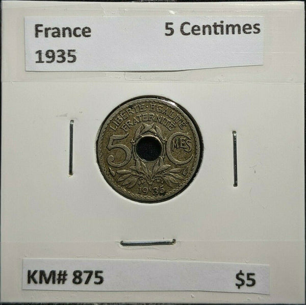 France 1935 5 Centimes KM# 875      #830