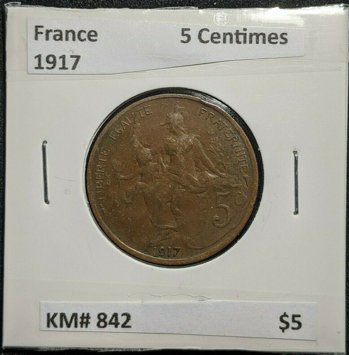 France 1917 5 Centimes KM# 842      #846