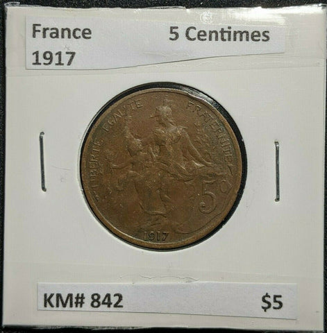 France 1917 5 Centimes KM# 842      #846