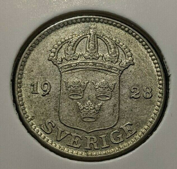 Sweden 1928 25 Ore KM# 785 Rim Damage  #412