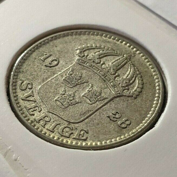 Sweden 1928 25 Ore KM# 785 Rim Damage  #412