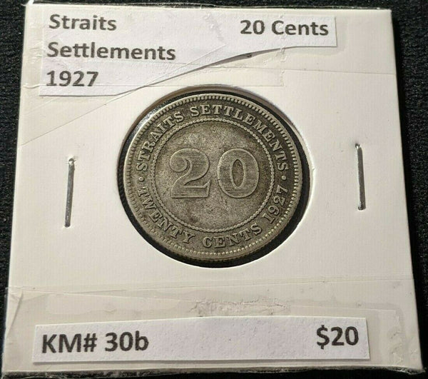 Straits Settlements 1927 20 Cents KM# 30b  #475