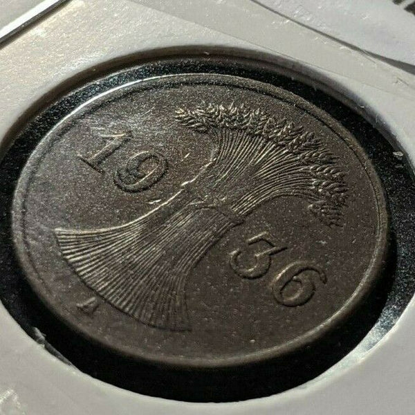 Germany Weimar Republic 1936 A Reichspfennig KM# 37  #864