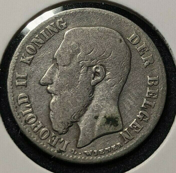 Belgium 1898 50 Centimes KM# 26  #373