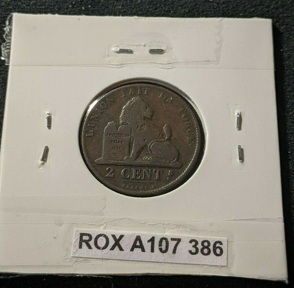 Belgium 1863 2 Centimes KM# 4.2  #386