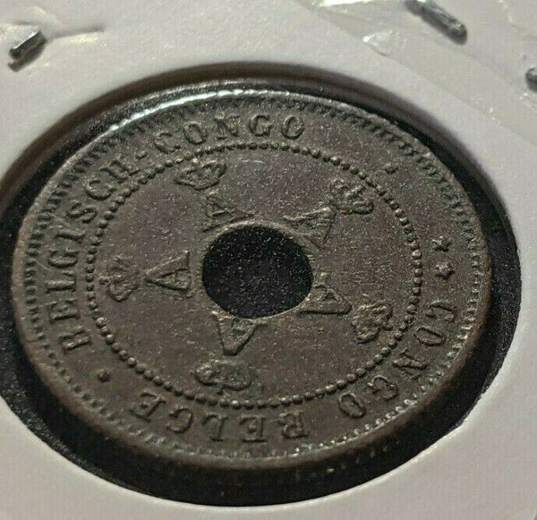 Belgian Congo 1910 Centime KM# 15  #375