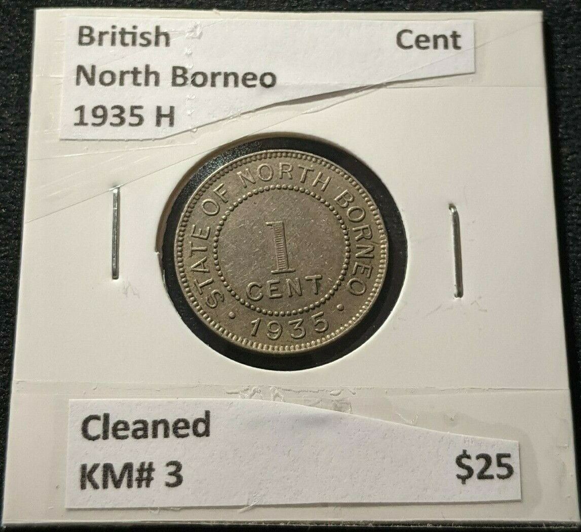 British North Borneo 1935 H Cent 1c KM# 3 Cleaned   #548