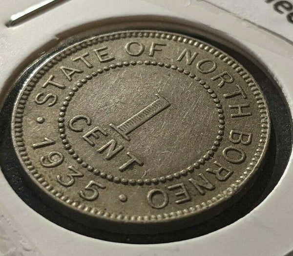 British North Borneo 1935 H Cent 1c KM# 3 Cleaned   #548