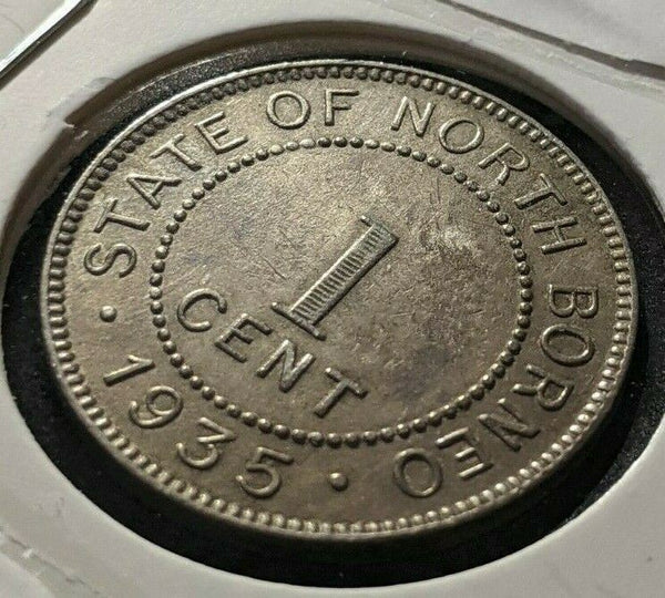 British North Borneo 1935 H Cent 1c KM# 3 Cleaned   #536