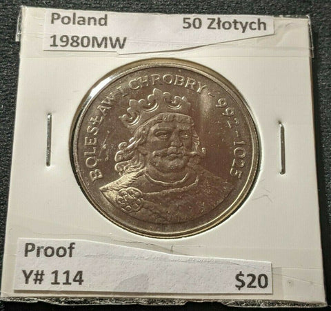 Poland 1980MW 50 Zlotych Proof Y# 114   #814