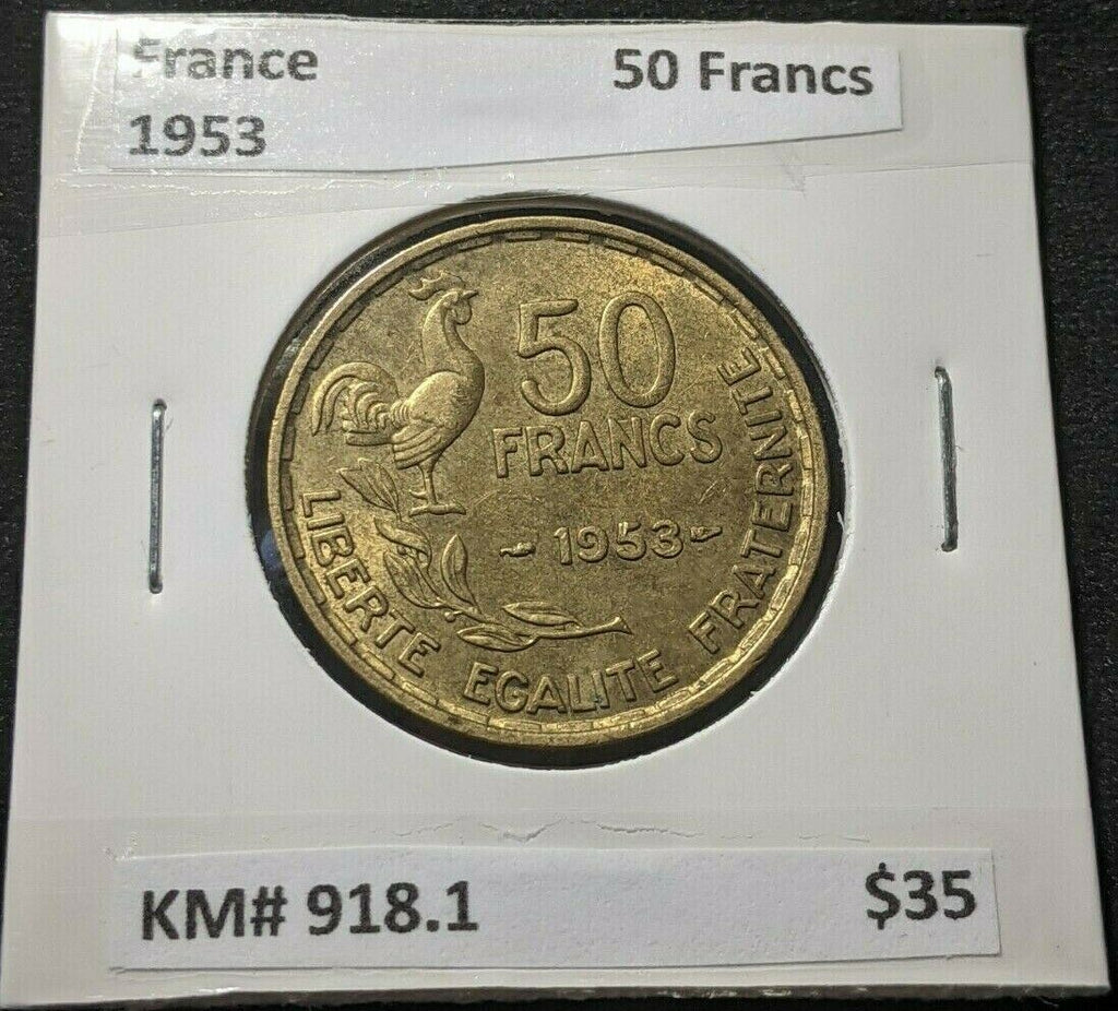 France 1953 50 Francs KM 918.1 964 aussiecoinsdirect