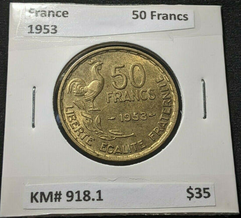 France 1953 50 Francs KM# 918.1   #964