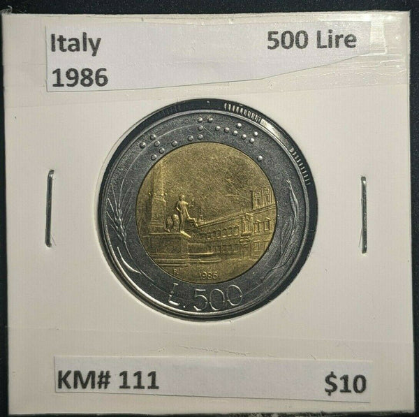 Italy 1986 500 Lire KM# 111   #025