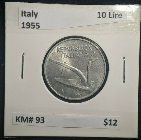 Italy 1955 10 Lire KM# 93   #915