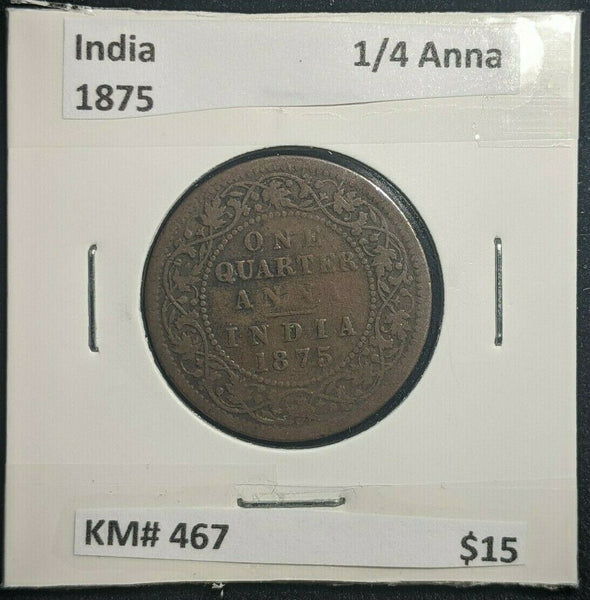 India 1875 1/4 Anna KM# 467   #026