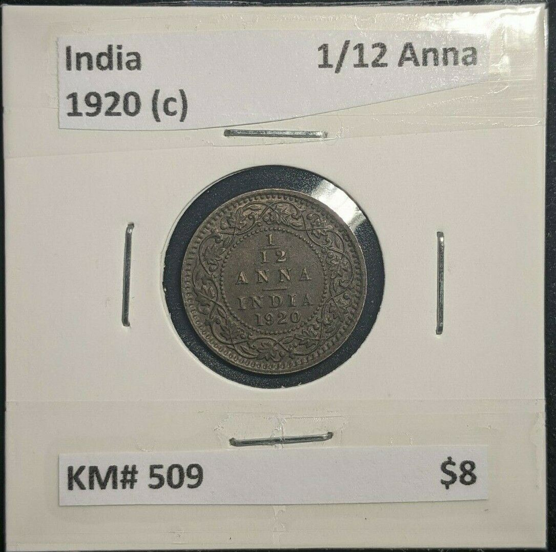 India1920(c) 1/12 Anna KM# 509   #043