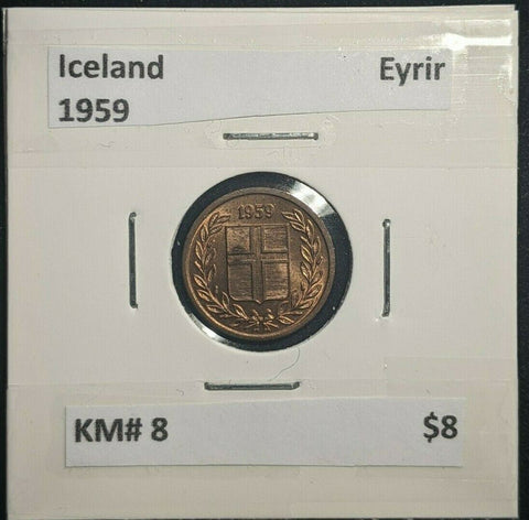 Iceland 1959 Eyrir KM# 8   #750