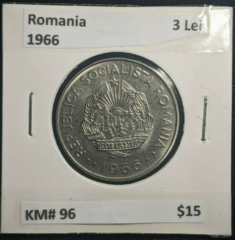 Romania 1966 3 Lei KM# 96   #343	#20C