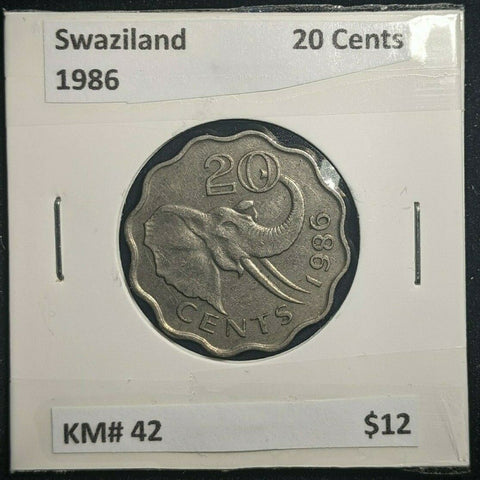 Swaziland 1986 20 Cents KM# 42   #341